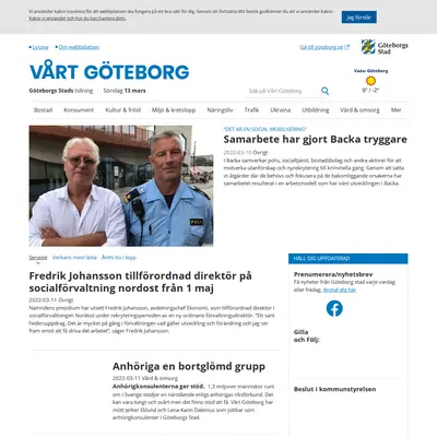 www.vartgoteborg.se startsida 2022