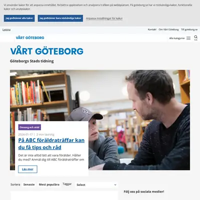 www.vartgoteborg.se startsida 2024