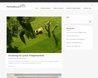 Casa Vårt Nya Hus startsida 2019