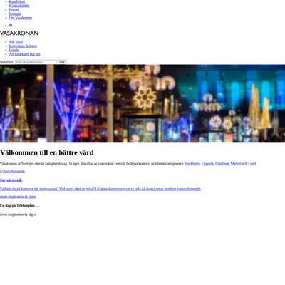 vasakronan.se startsida 2013