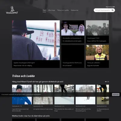 Vasaloppet TV startsida 2021
