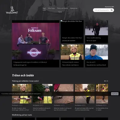 Vasaloppet TV startsida 2024