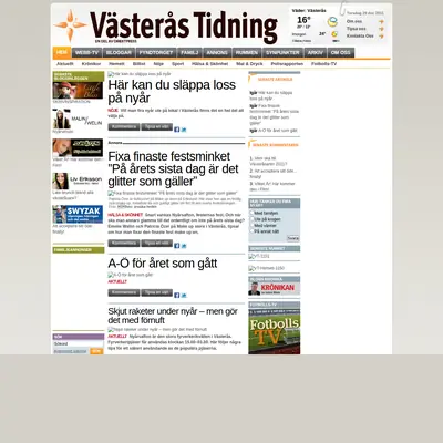 VÄSTERÅS TIDNING startsida 2012