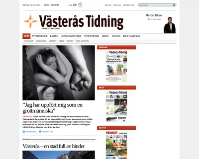 VÄSTERÅS TIDNING startsida 2013
