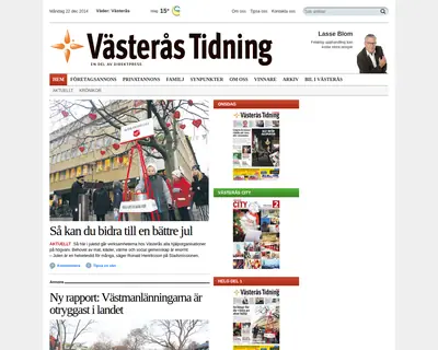 VÄSTERÅS TIDNING startsida 2015