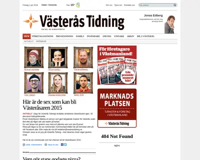 VÄSTERÅS TIDNING startsida 2016