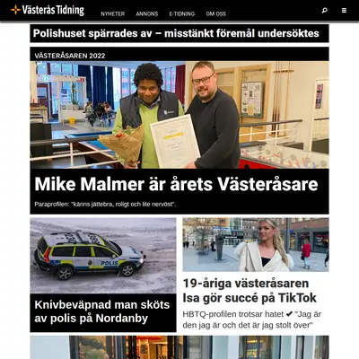 VÄSTERÅS TIDNING startsida 2023