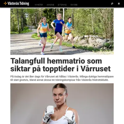 VÄSTERÅS TIDNING startsida 2024