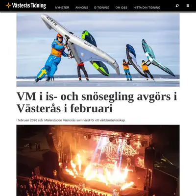 VÄSTERÅS TIDNING startsida 2026