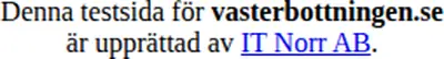 vasterbottningen.se startsida 2001