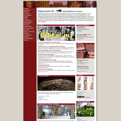 Västergötlands museum, www.vastergotlandsmuseum.se startsida 2009