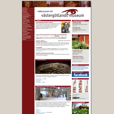 Västergötlands museum, www.vastergotlandsmuseum.se startsida 2011