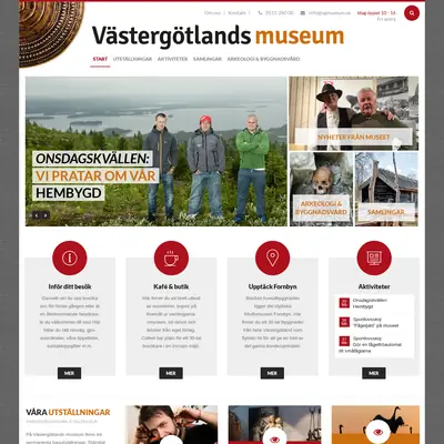 Västergötlands museum, www.vastergotlandsmuseum.se startsida 2016