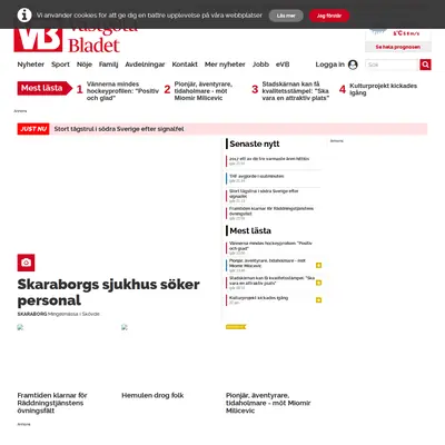 vastgotabladet.se webb-tv startsida 2018