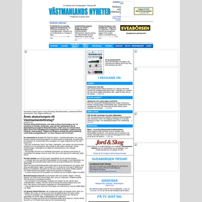 www.vastmanlandsnyheter.se startsida 2010