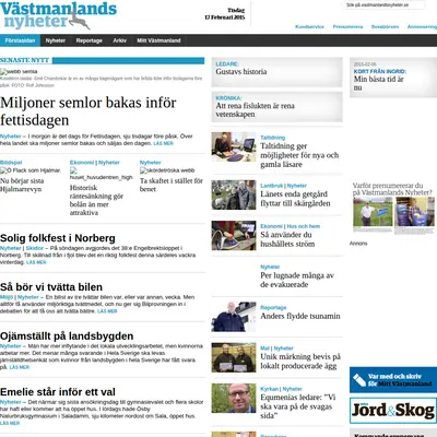 www.vastmanlandsnyheter.se startsida 2015