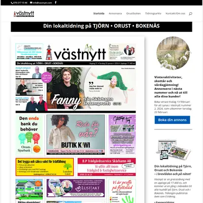 Västnytt AB startsida 2024