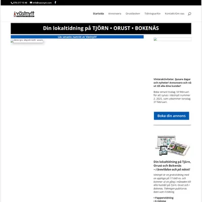 Västnytt AB startsida 2025