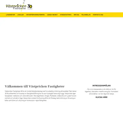 Västpricken startsida 2026
