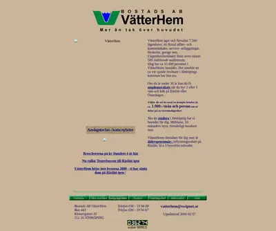 Vi i Vätterhem startsida 2000
