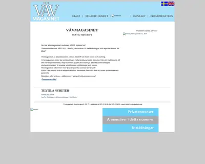 Vävmagasinet startsida 2011