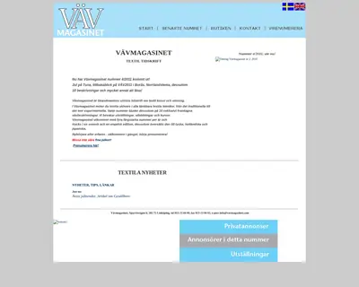 Vävmagasinet startsida 2012