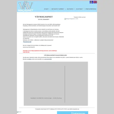 Vävmagasinet startsida 2013