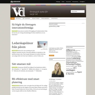 Vd-tidningen, vdtidningen.se startsida 2014