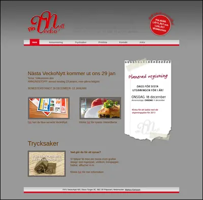 F Hs VeckoNytt startsida 2014