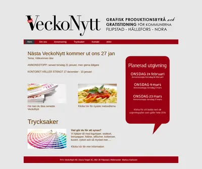 F Hs VeckoNytt startsida 2016