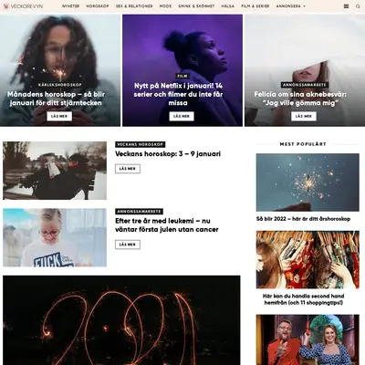 veckorevyn.com startsida 2022