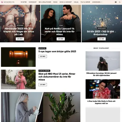 veckorevyn.com startsida 2023