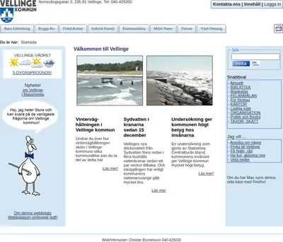 vellinge.se startsida 2006