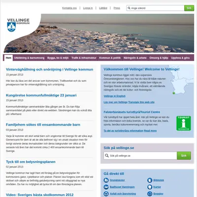 vellinge.se startsida 2013