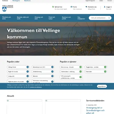 vellinge.se startsida 2022