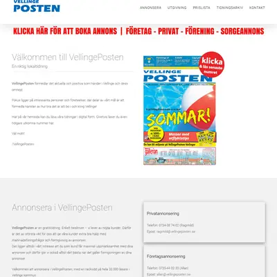Vellinge Staffanstorps Posten startsida 2018