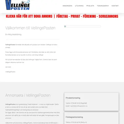 Vellinge Staffanstorps Posten startsida 2022