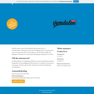 Vemdalen Idag startsida 2018