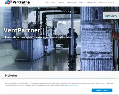 www.ventpartner.se startsida 2022