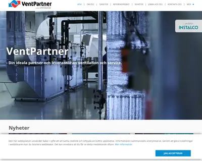 www.ventpartner.se startsida 2023
