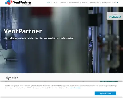www.ventpartner.se startsida 2024