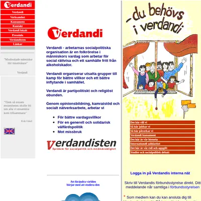 Verdandi startsida 2006