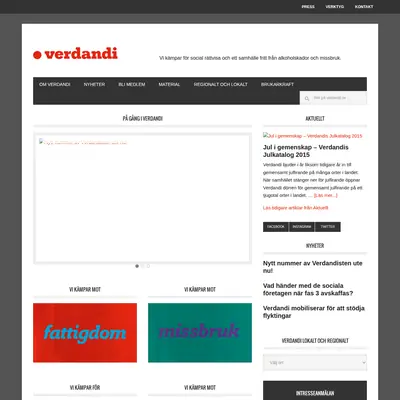 Verdandi startsida 2016