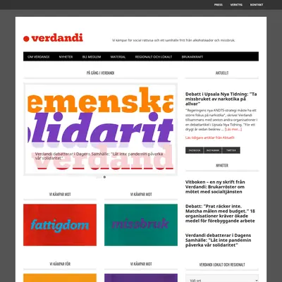 Verdandi startsida 2021