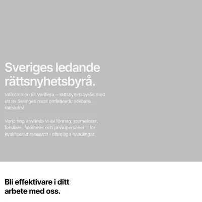Verifiera, www.verifiera.se startsida 2026