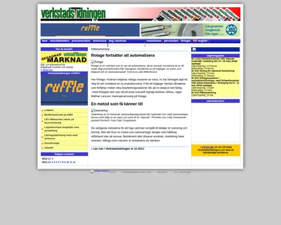 VerkstadsTidningen startsida 2012