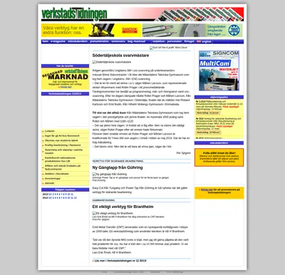 VerkstadsTidningen startsida 2014
