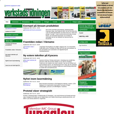 VerkstadsTidningen startsida 2018