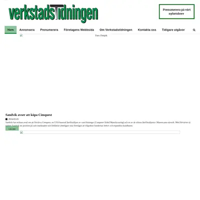 VerkstadsTidningen startsida 2024