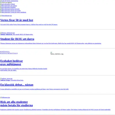vertex.nu startsida 2010